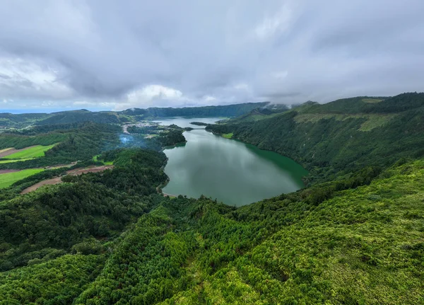 Der Blick Vom Miradouro Vista Rei Aussichtspunkt Über Die Seen — Stockfoto