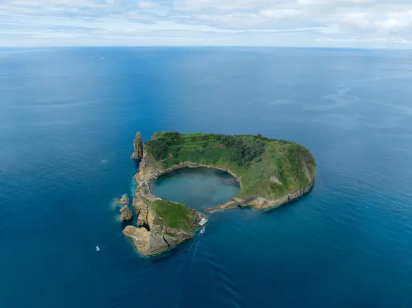 Aerial View Picturesque Islet Vila Franca Campo Sao Miguel Island — Stock Photo, Image