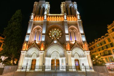 Nice 'deki Notre-Dame de Nice Bazilikası, Cote d' Azur, Fransa