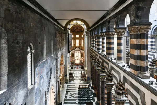 Genua Włochy Lipca 2022 Katedra Wawrzyńca Cattedrale San Lorenzo Genui — Zdjęcie stockowe