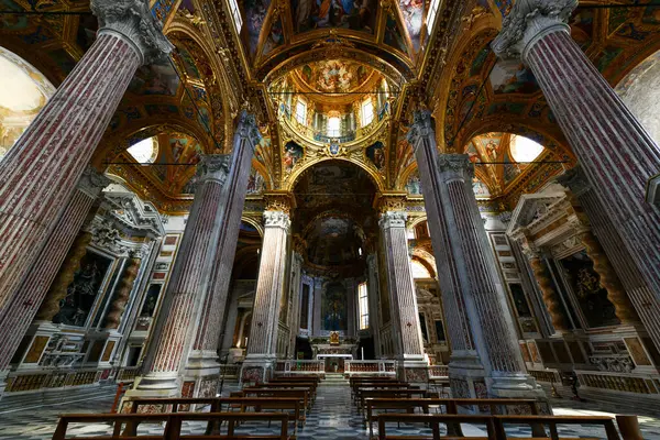 Genova Luglio 2022 Basilica Della Santissima Annunziata Del Vastato Chiesa — Foto Stock