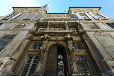 Cenova, İtalya - 29 Temmuz 2022: Della Meridiana, Genoa, Liguria, İtalya 'daki Gio Carlo Brignole binası.