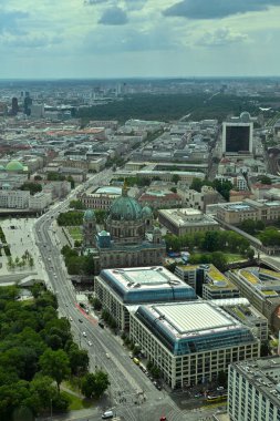 Berlin Katedrali 'nin (Berliner Dom) Berlin, Almanya' daki hava manzarası