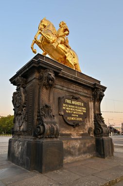 The Goldener Reiter (Golden Rider), a gilded equestrian statue of Augustus the Strong is one of Dresden's best known landmarks. clipart
