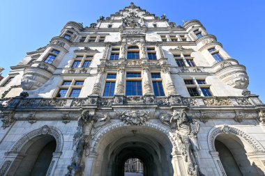 Dresden Şatosu 'nun detayları, Dresden, Almanya' daki Georgentor..