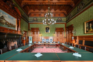 Hamburg, Almanya - 13 Haziran 2023: Hamburg, Almanya Belediye Binası.