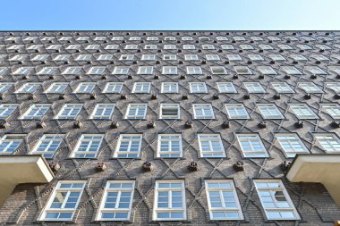 Hamburg, Almanya 'daki Chilehaus tuğla binası.