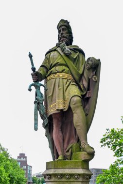 Almanya 'nın Hamburg kentindeki Trostbrucke Köprüsü (Teselli Köprüsü) yakınındaki heykel.