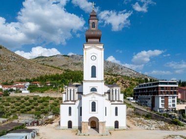 The Cathedral of the Holy Trinity is a Serbian Orthodox cathedral church in Mostar, Bosnia and Herzegovina. clipart