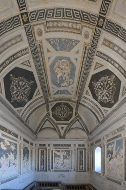 Catania, İtalya - 18 Ağustos 2023 San Nicolo l 'Arena' daki Ortaçağ Benedikt Manastırı. Şimdi Catania Üniversitesi, İtalya.
