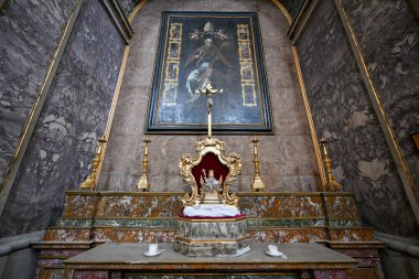 Catania, Sicilya, İtalya - 18 Ağustos 2023: Catania, Sicilya, İtalya 'daki San Giuliano Kilisesi.