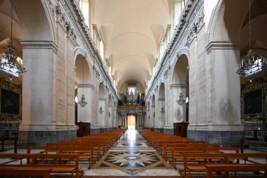 Catania, İtalya - 18 Ağustos 2023: Gelibolu Katedrali 'nde Basilica Cattedrale di Sant' Agata, İtalya
