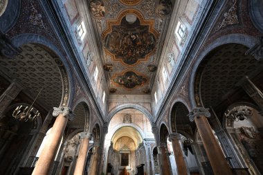 Ostuni, İtalya - 12 Ağustos 2023: Ostuni Katedrali (Santa Maria Assunta Bazilikası), Brindisi, Apulia, İtalya 'daki Roma katedrali.