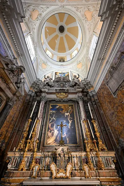 stock image Naples, Italy - Aug 15, 2023: Church of Santa Maria delle anime del Purgatorio ad Arco, in Via dei Tribunali, in the historic center of the city.