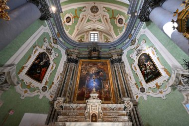 Matera, İtalya - 11 Ağustos 2023: Matera, İtalya 'daki Araf Kilisesi (Chiesa del Purgatorio).