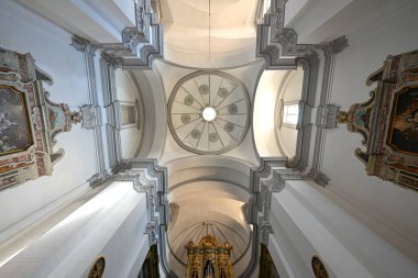 Matera, İtalya - 9 Ağustos 2023: 16. yüzyılın sonlarından Madera, İtalya 'da Aziz Augustine Manastırı.