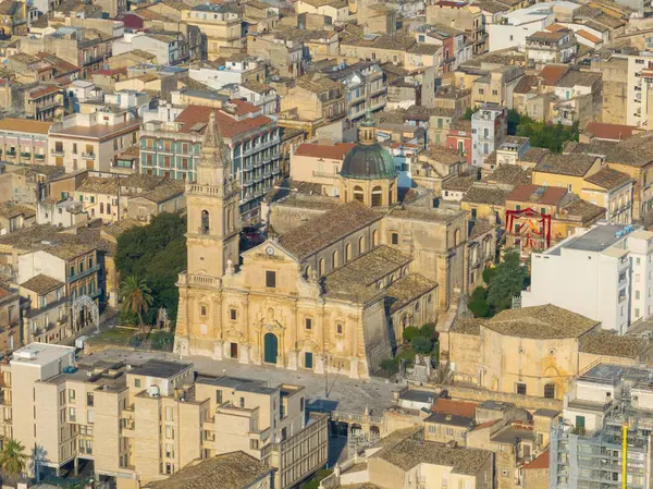 Stock image Aerial view of Cathedral of San Giovanni Battista in the baroque town Ragusa in Sicily, Italy