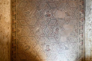 Roman Mosaics in Villa Romana del Casale, Piazza Armerina, Sicilia, Italy, UNESCO World Heritage Site clipart