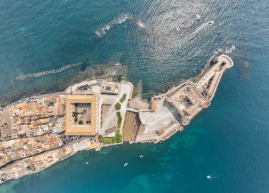 Syracuse, Sicilya, İtalya 'daki Catania Üniversitesi Mimarlık Fakültesi Havadan Görünümü