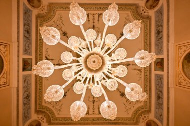 Syracuse, İtalya - 24 Ağustos 2023: Sicilya, İtalya 'da Palazzo Borgia del Casale.
