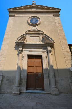 Aziz Paul Havarisi kilisesi Chiesa di San Paolo Via dell Apollonion caddesinde tarihi Syracuse adasında.