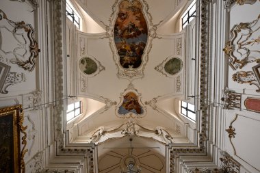 Syracuse, İtalya - 24 Ağustos 2023: Syracuse, Sicilya, İtalya 'daki Saint Lucia Kilisesi (Chiesa di Santa Lucia alla Badia).