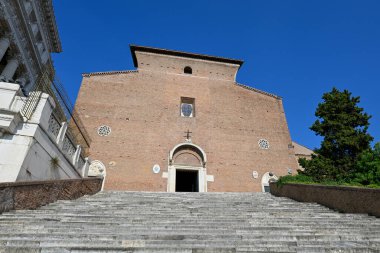 Church of Santa Maria in Aracoeli, Rome, Italy. It is designated Church of the city council of Rome, Italy. clipart