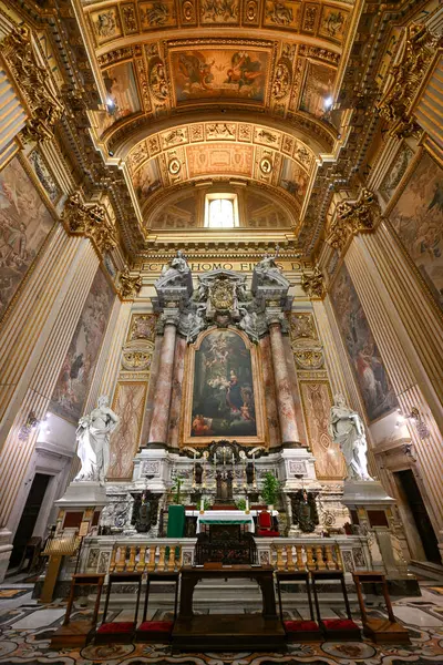 stock image Rome, Italy - Aug 31, 2023: Interior of Basilica of Sant'Andrea della Valle in Rome, Italy.