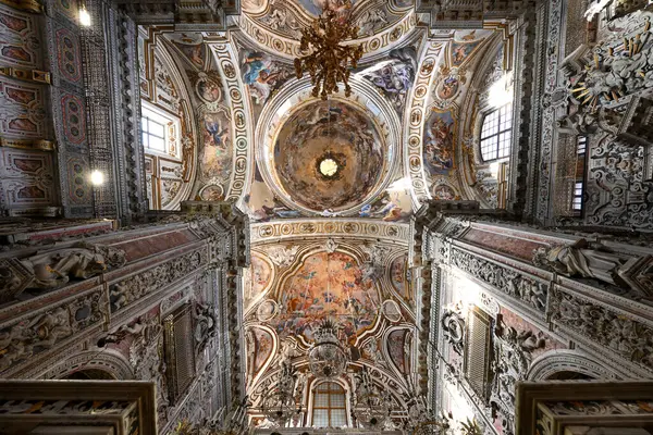 stock image Palermo, Italy - Aug, 30 2023 - Inner of the Church of Santa Caterina d'Alessandria in the historic center of Palermo, Sicily, Italy