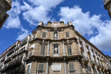 Sicilya Villena Meydanı, Palermo, İtalya Quattro Canti.