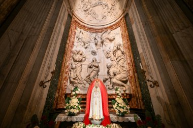 Rome, Italy - Sep 1, 2023: Interior of the Church of Saint Agnese in Agone, in Piazza Navona, Rome, Italy. clipart