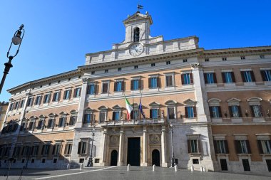 Parliament building Montecitorio palace in Rome, Italy clipart