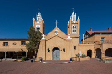 San Felipe de Neri Church in Old Town Albuquerque, New Mexico. clipart