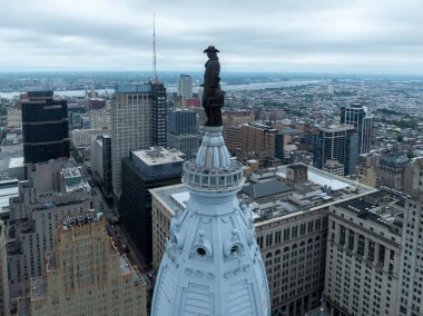 Aerial view of The Philadelphia City Hall, City hall in Philadelphia, Pennsylvania, USA clipart