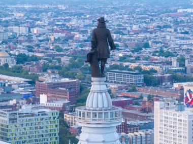 Aerial view of The Philadelphia City Hall, City hall in Philadelphia, Pennsylvania, USA clipart