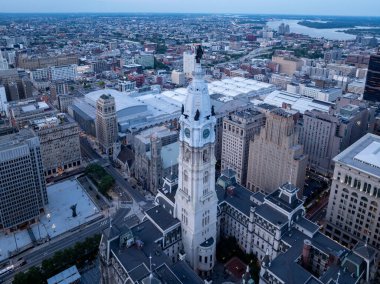 Aerial view of The Philadelphia City Hall, City hall in Philadelphia, Pennsylvania, USA clipart