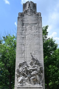 Philadelphia, PA - 26 Mayıs 2024: Anıt 1883 'te İç Savaş' ta savaşmış olan Pennsylvania 'lı asker ve denizcilerin anısına dikildi..