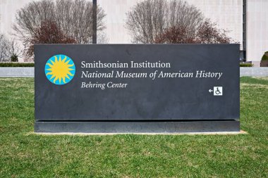 Washington D.C. - 24 Mar 2024: Smithsonian Enstitüsü, Ulusal Amerikan Tarihi Müzesi, Behring Merkezi.