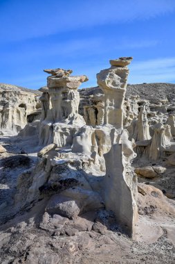 Bisti / De-Na-Zin Wilderness 'deki Hayaller Vadisi, New Mexico, ABD.