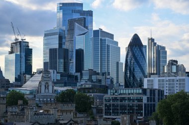 Londra, İngiltere - 24 Haziran 2024: Londra Merkez İş Bölgesi, Birleşik Krallık.