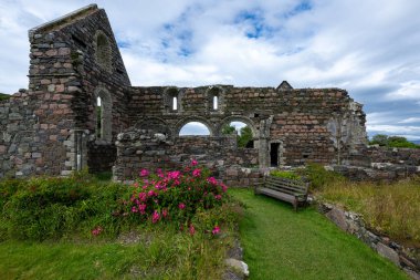 Iona Adası, İskoçya 'daki Iona Nunnery harabeleri.