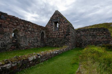 Iona Adası, İskoçya 'daki Iona Nunnery harabeleri.