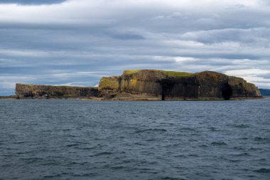 Fingal cave on Staffa island on the coast of Scotland.