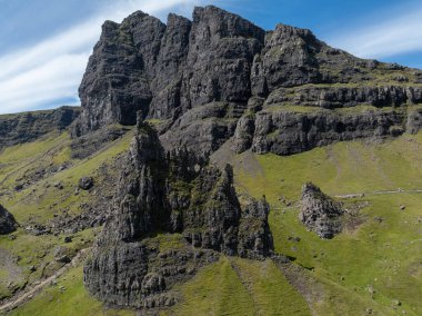 Storr 'un Yaşlı Adamı etkileyici manzara, Skye Adası, İskoçya, İngiltere, Avrupa