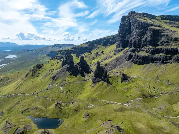 Storr 'un Yaşlı Adamı etkileyici manzara, Skye Adası, İskoçya, İngiltere, Avrupa