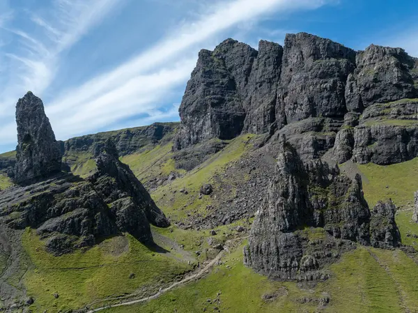 Storr 'un Yaşlı Adamı etkileyici manzara, Skye Adası, İskoçya, İngiltere, Avrupa