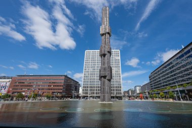 Stockholm, Sweden - Aug 1, 2024: Central Sergel's Square (Sergels Torg) in Stockholm city centre, clipart