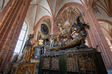 Stockholm, Sweden - Aug 2, 2024: Storkyrkan (Stockholm Cathedral) or Sankt Nikolai kyrka (Church of Saint Nicholas) clipart