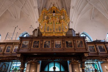 Stockholm, Sweden - Aug 3, 2024: Interior of the German Church sometimes called St. Gertrude's Church in Stockholm clipart