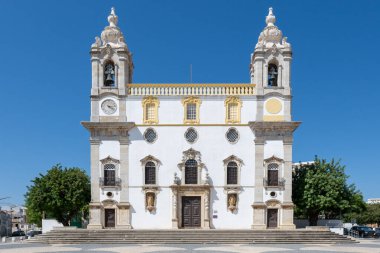 Portekiz, Avrupa 'daki Faro' da Carmelite kilisesi Igreja do Carmo. Igreja da Ordem Terceira de Nossa Senhora do Monte do Carmo